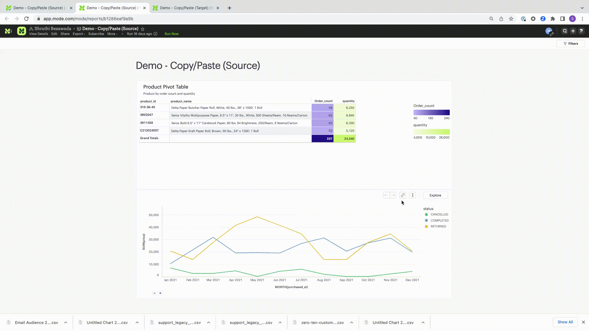 Copy Paste Replace from Report View