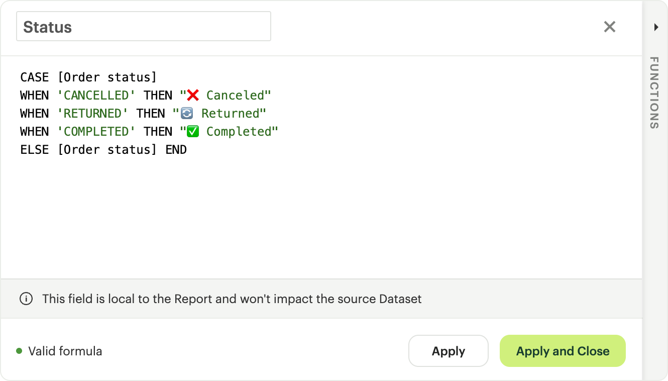 Save a function for a dataset