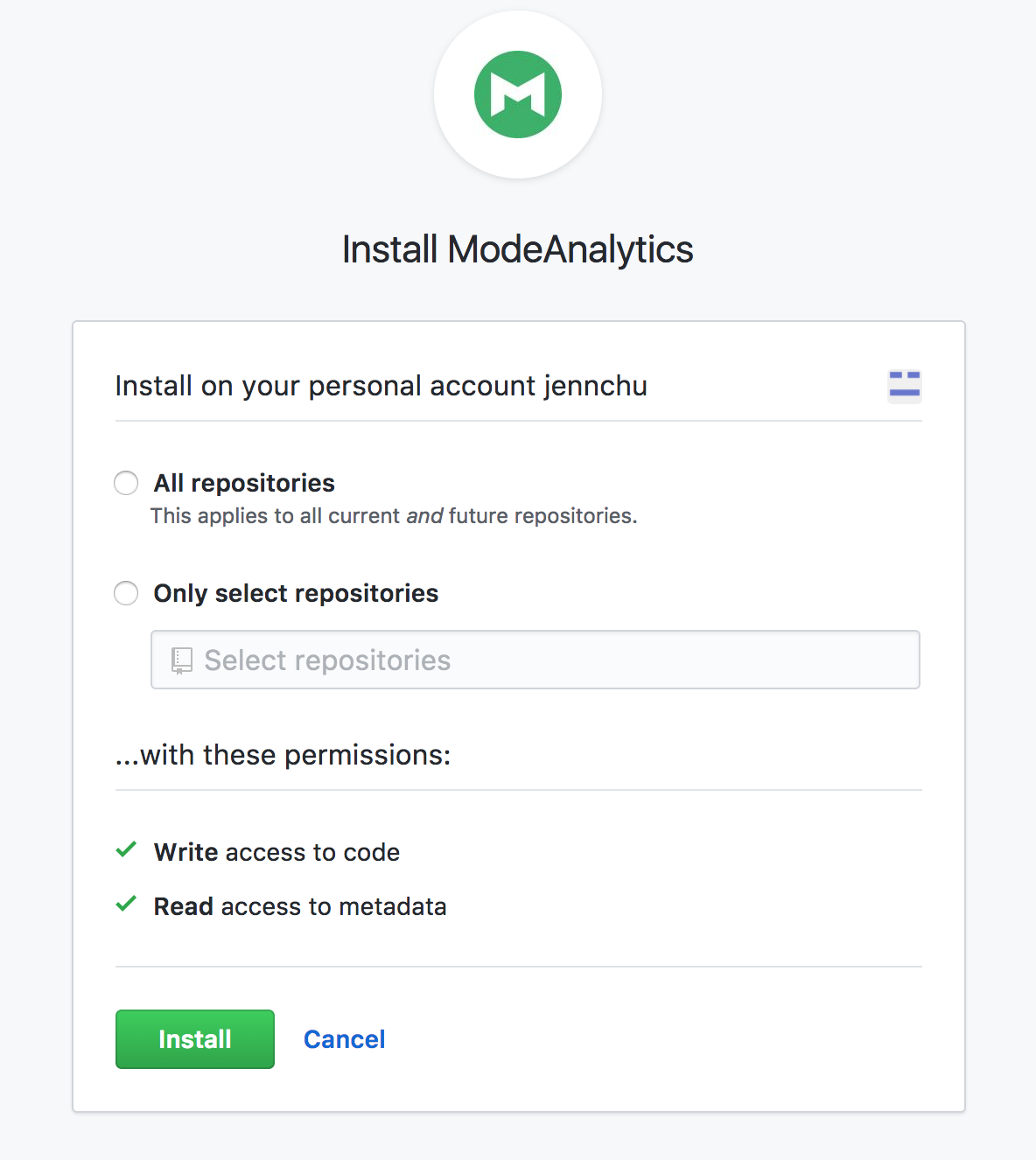 GitHub Mode app